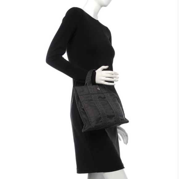 HERMES Hermes Air Line PM Women's Canvas Tote Bag EXCELLENT CONDITION - Picture 3 of 16